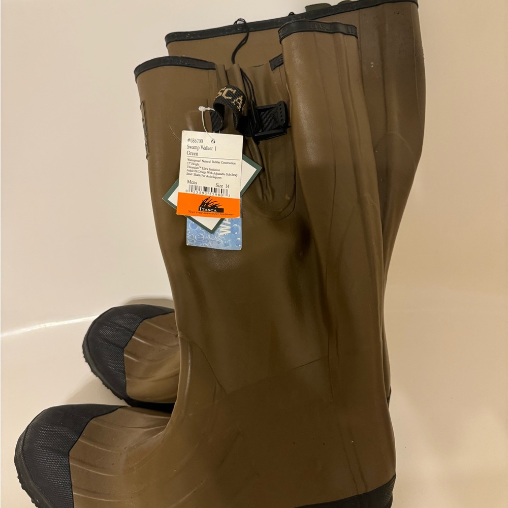 Itasca swamp Walker 1 green 100% waterproof size 14